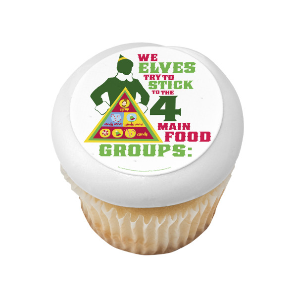 Elf 4 Main Food Groups PhotoCake® Edible Image®