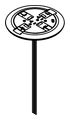 RC7 Series Multi-Service Assembled Poke-Thru Device Aluminum 2-Gang 3 in. Hole 7 in. O.D. Brass