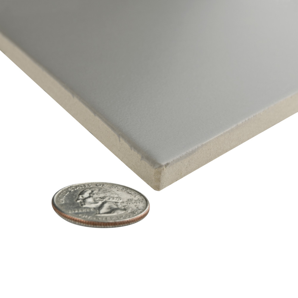 Rhombus Smooth Dark Grey 5-1/2 in. x 9-1/2 in. Porcelain Floor and Wall Tile