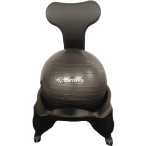Stability Ball Chair, Adult, Black/Black