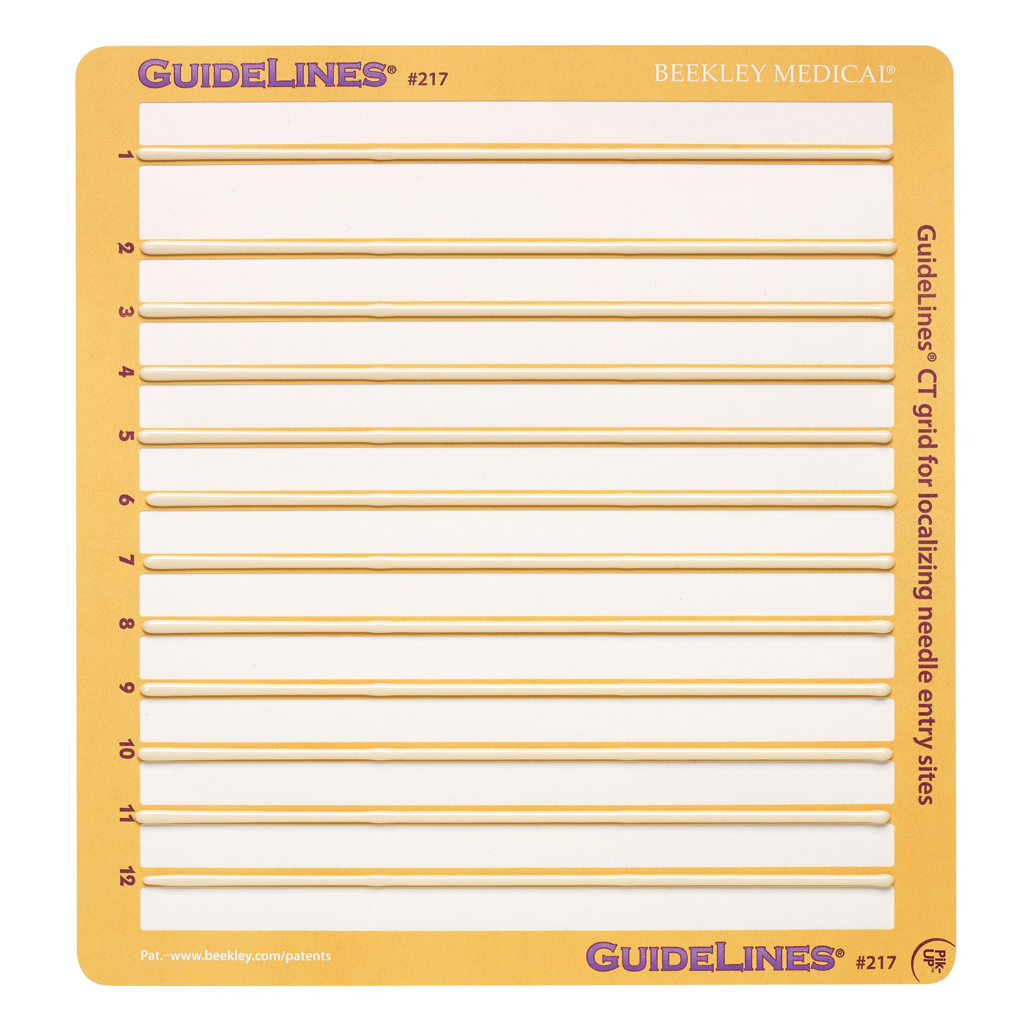 Beekley Medical GRID, CT BIOPSY GUIDELINES W/12RADIOPAQUE LNS 7"X7.5"(15/CS)
