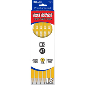 #2 The First Jumbo Premium Yellow Pencil, Pack of 12