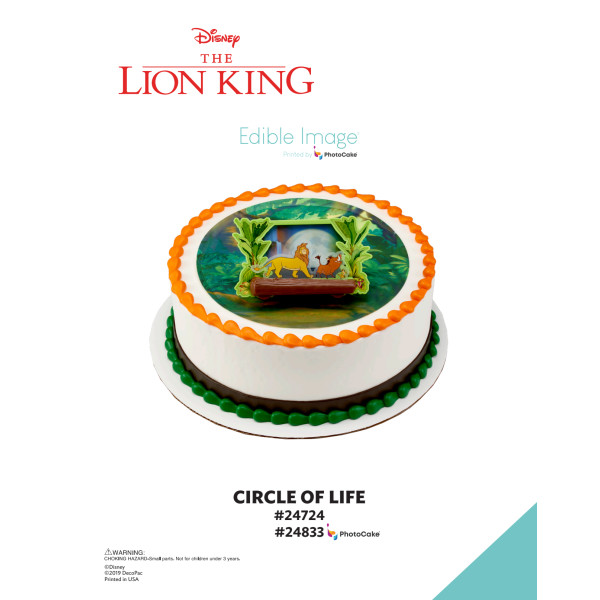 Disney The Lion King Circle of Life The Magic of Cakes® PhotoCake® Enhanced Round Background Page