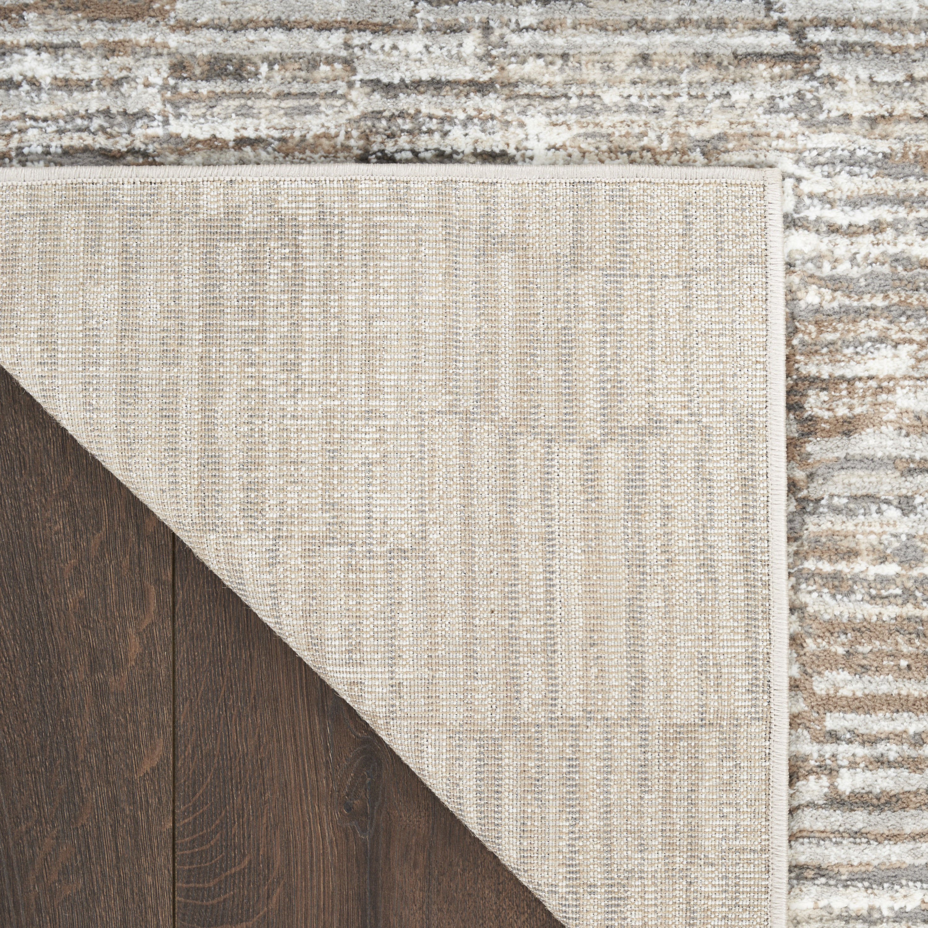Nourison Sustainable Trends 5'3" x 7'3" Ivory Mocha Modern Indoor Rug