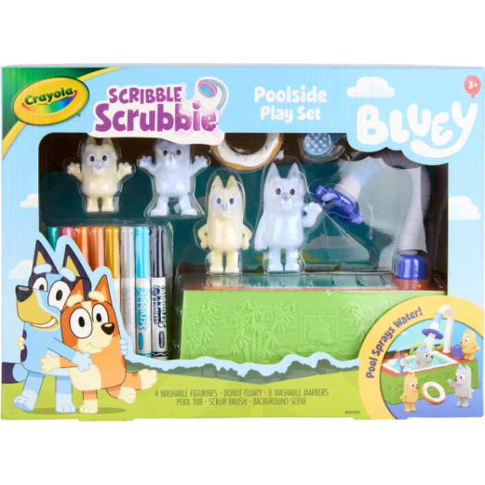 Scribble Scrubbie Bluey Poolside Playset