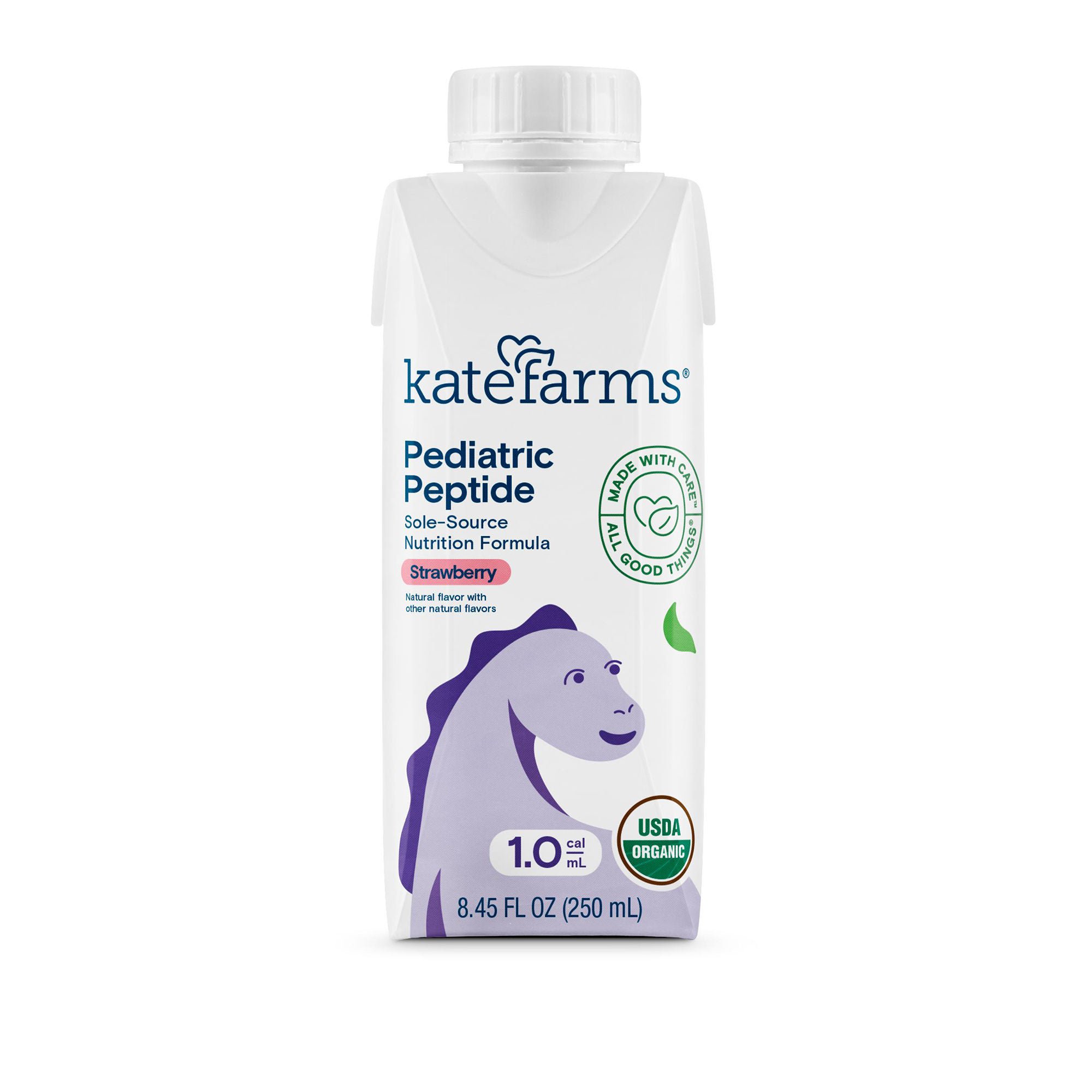 Kate Farms SUPPLEMENT, PEPTIDE PED ORGANIC STRWBRY 250ML (12/CS)
