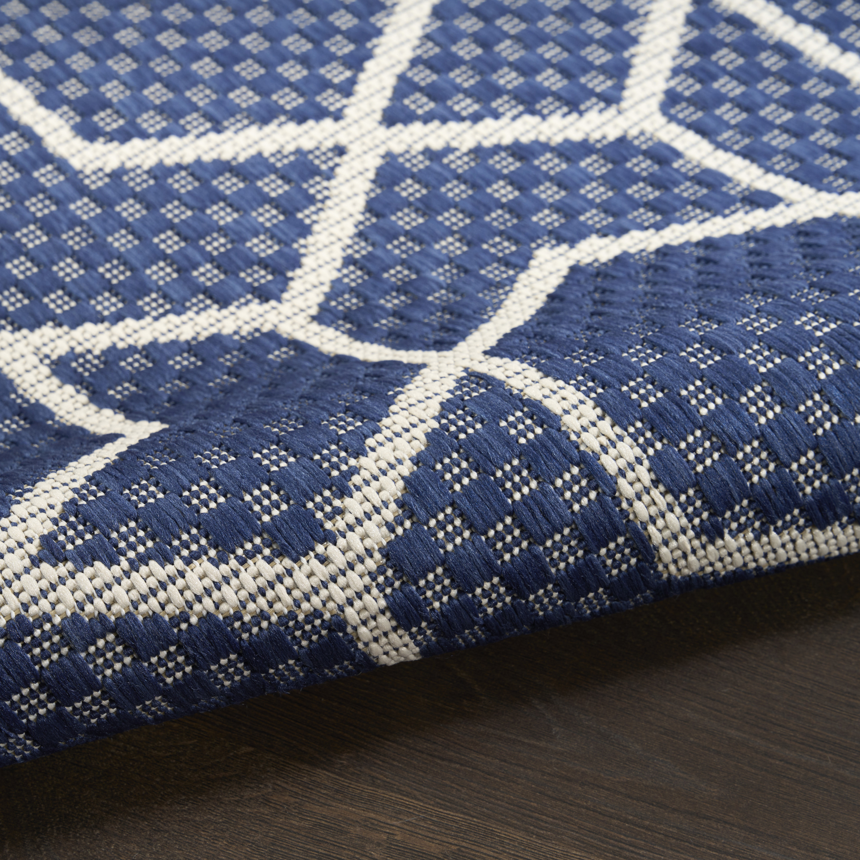 Nourison Horizon Indoor/Outdoor 3' x 5' Navy Modern Rug