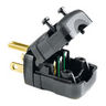 Straight Blade Devices, Male Plug, Industrial/Commercial Grade, 2-Pole 3-Wire Grounding, 15A 125V, Black