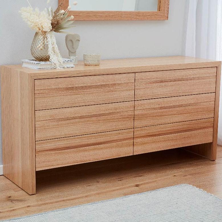 Lifestyle image of the  Rialto Dresser (6 Drawer), Natural from Forty Winks