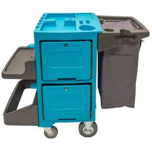 Hillyard, Trident, Housekeeping Cart, Blue