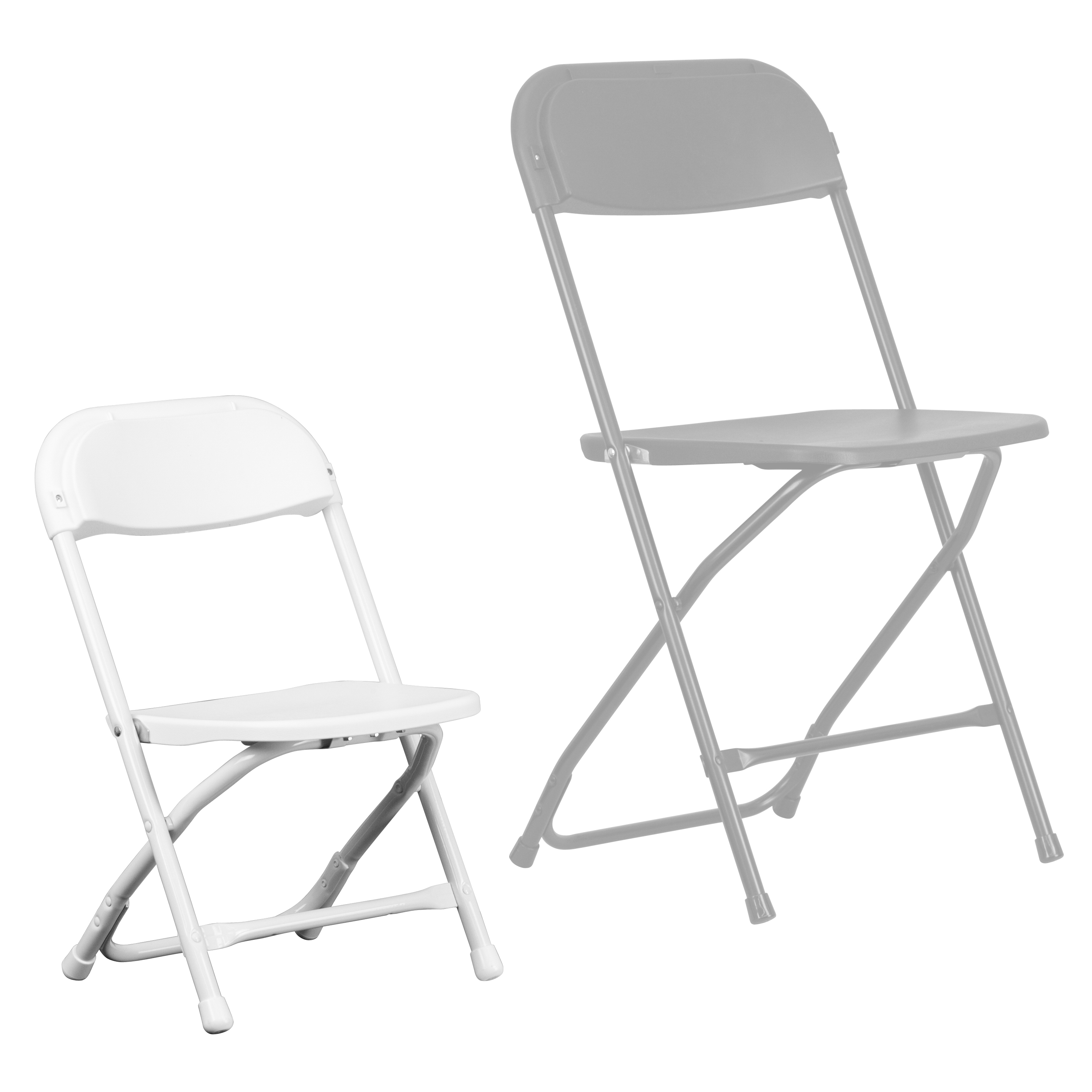 Pack de 2 sillas plegables de plástico blanco para niños - Imagen 42 de 63
