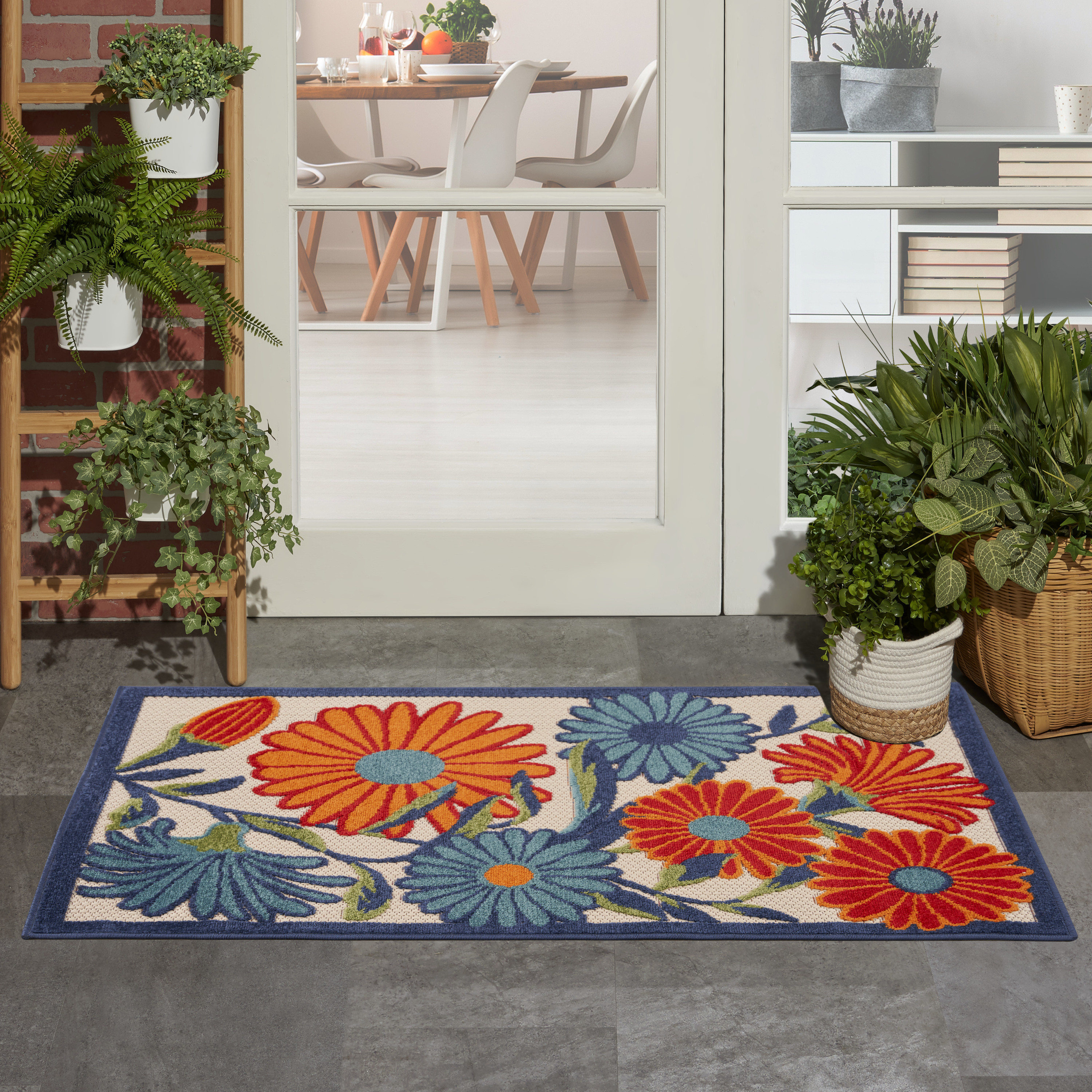 Nourison Aloha 2'8" x 4' Multicolor Contemporary Rug