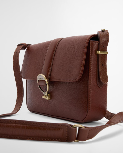 Rosa Leather Crossbody Bag Brown