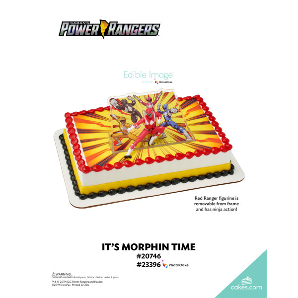 Power Rangers™ It's Morphin Time The Magic of Cakes® PhotoCake® Enhanced Background Page