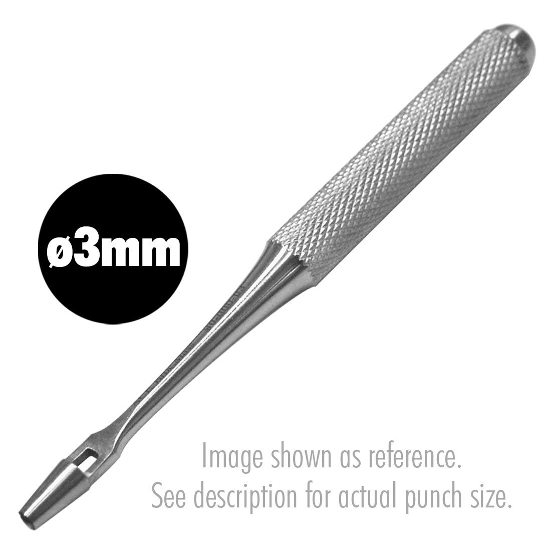 Tissue Punch, reusable, straight, 3mm diameter, 4", 10cm