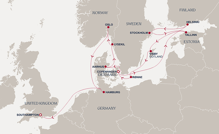 Itinerary map