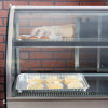 60-inch-wide 120-volt curved-front Cayenne® refrigerated drop-in display case with rear access