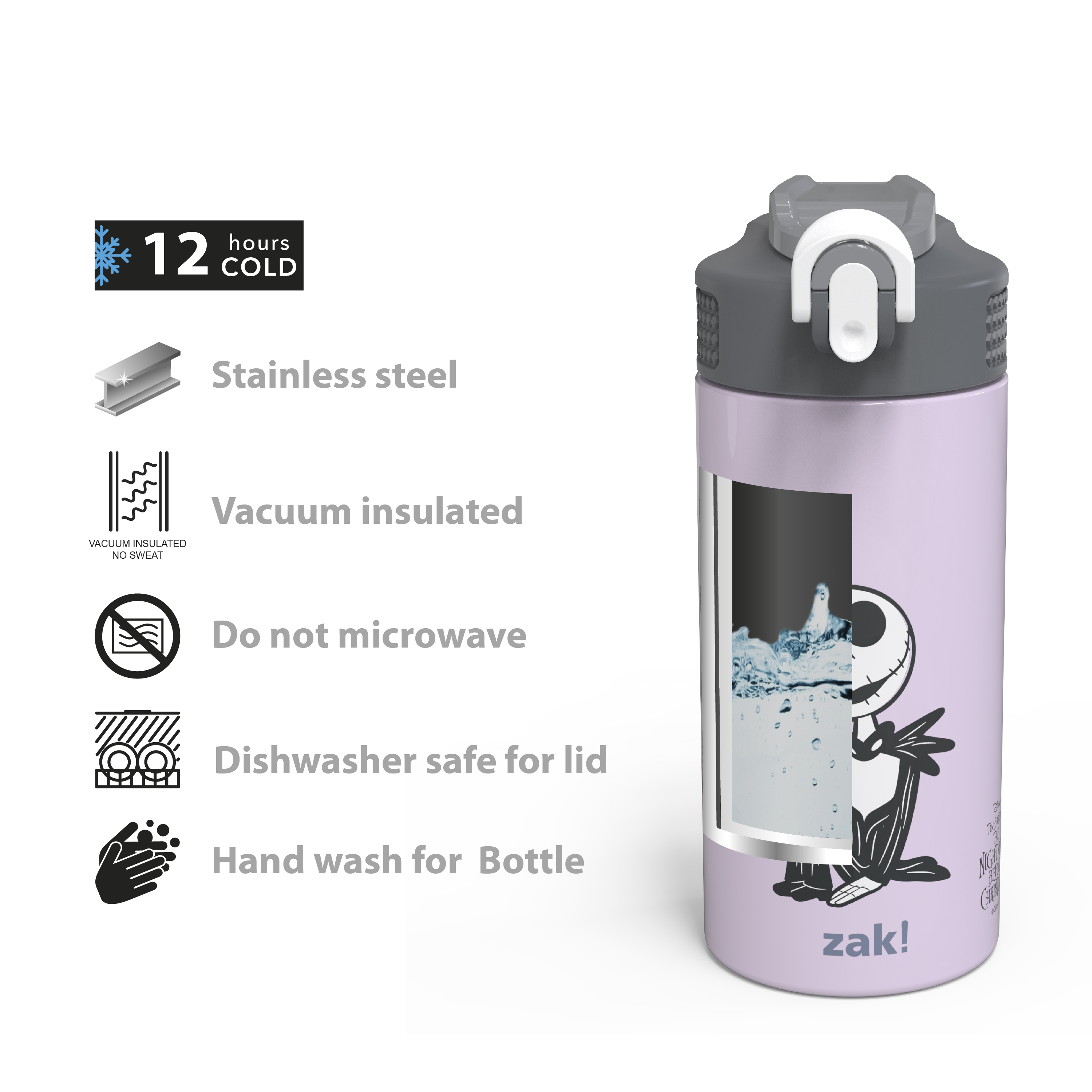 The Nightmare Before Christmas 14 ounce Stainless Steel Vacuum Insulated Water Bottle, Jack the Pumpkin King slideshow image 6 The Nightmare Before Christmas 14 ounce Stainless Steel Vacuum Insulated Water Bottle, Jack the Pumpkin King slideshow image 6