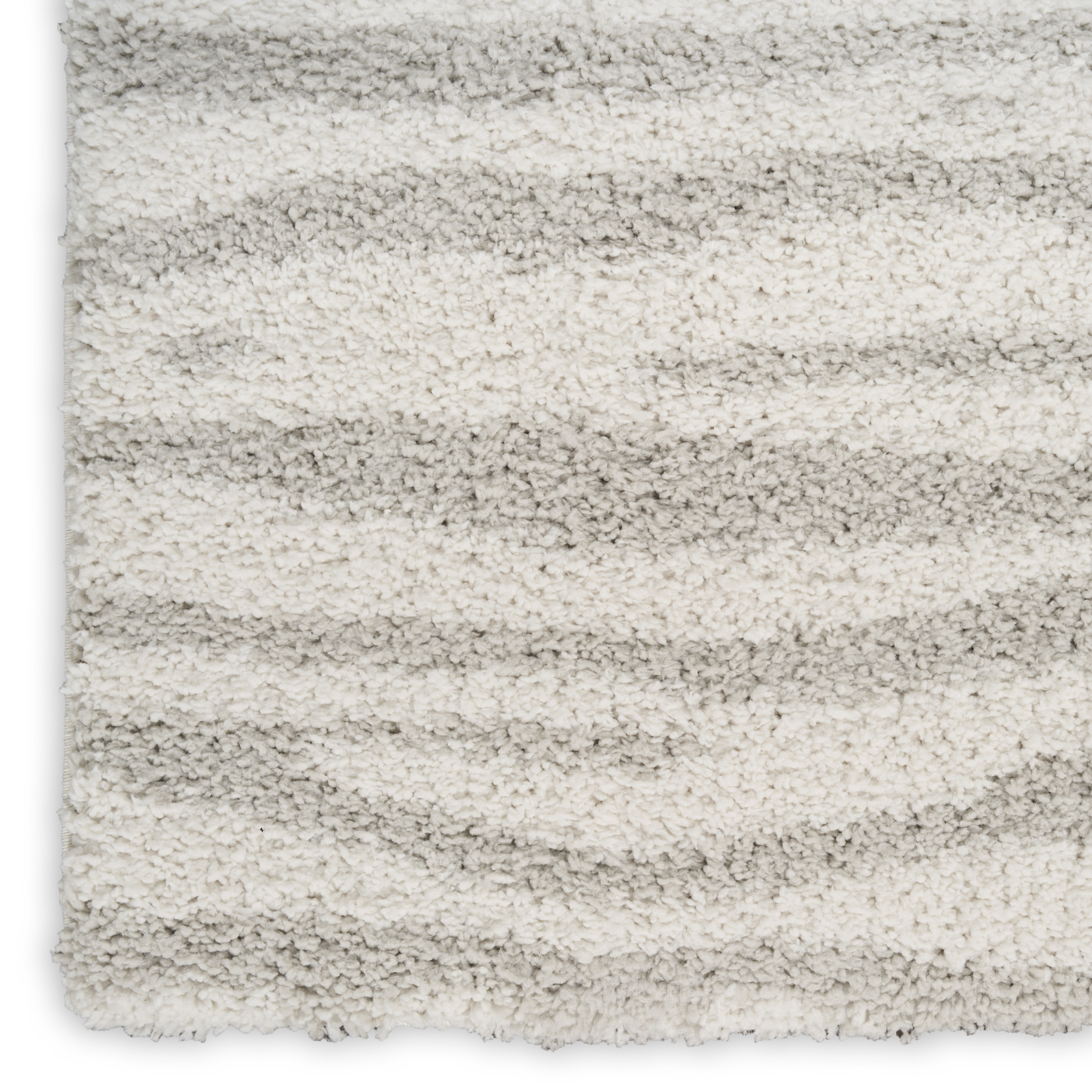 Nourison Modern Shag 7'10" x 9'10" Ivory Grey Modern Indoor Rug