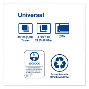 Tork, Universal, Facial Tissue, 2 ply, White