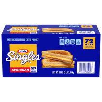 Kraft Singles American Cheese Slices 48 oz Box (72 Slices)