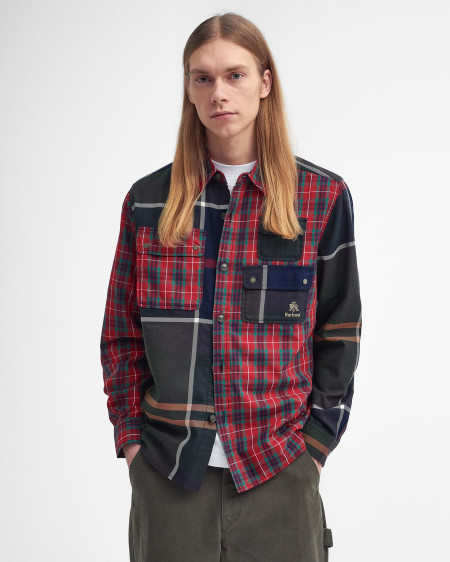 Barbour x Baracuta Relaxed Long-Sleeved Patchwork Shirt