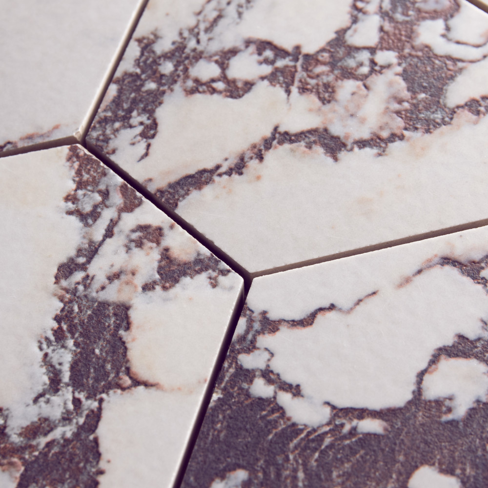 Touche 4″ Hex Rubis 11-3/4 in. x 13-5/8 in. Porcelain Mosaic Tile