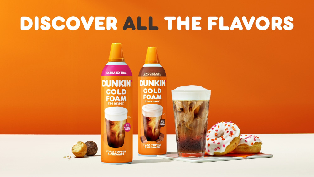 thumbnail video image 2 of Dunkin' Extra Extra Cold Foam Coffee Creamer Can, 14 oz, 2 of 11