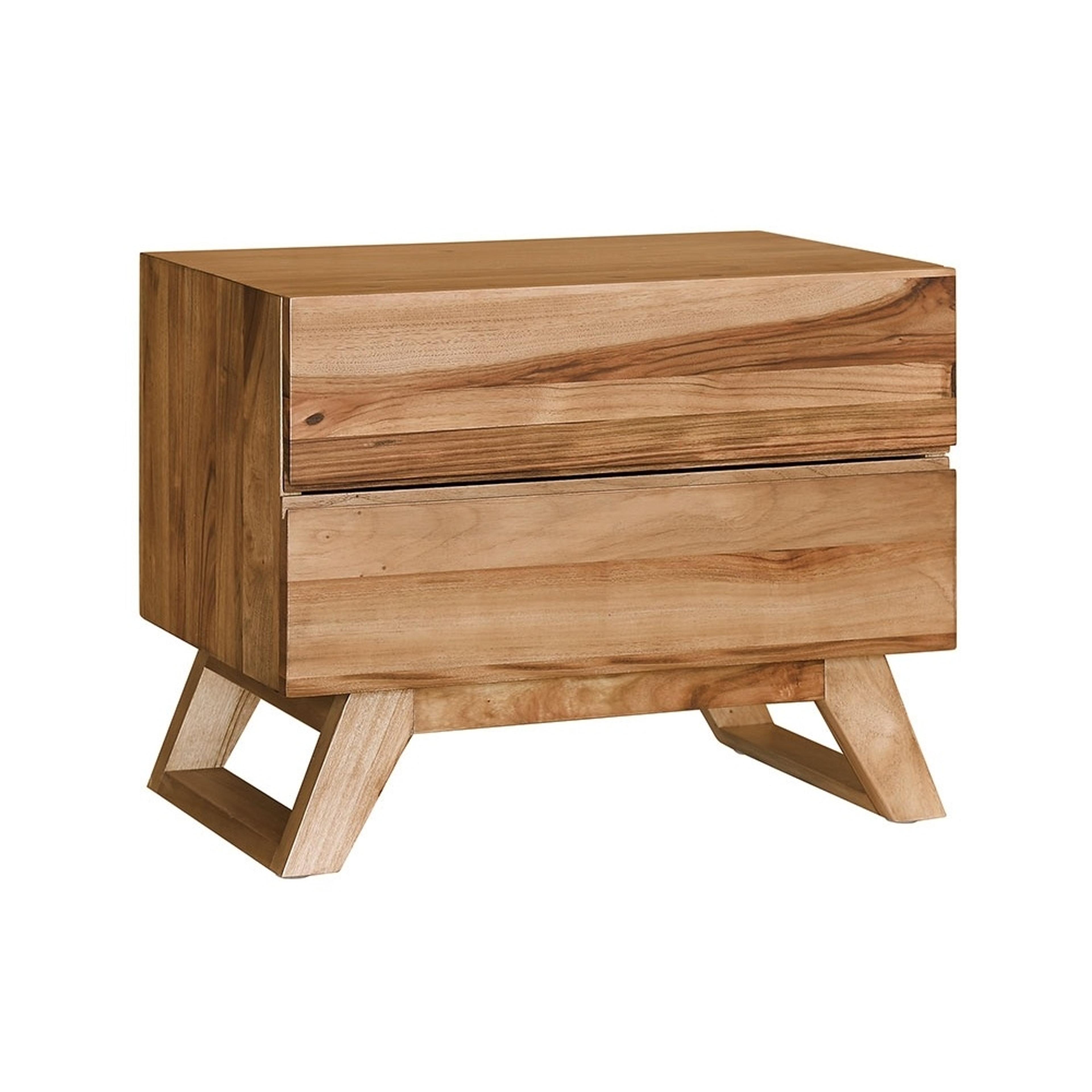Product image of the  Byron Bedside Table (2 Drawer), Natural from Forty Winks