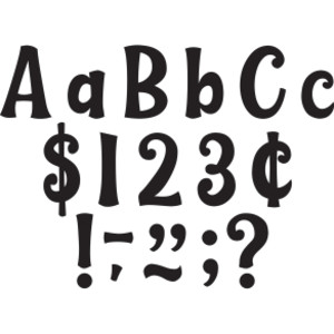 Black 4" Wild Whimsy Letters Combo Pack, Pack of 270