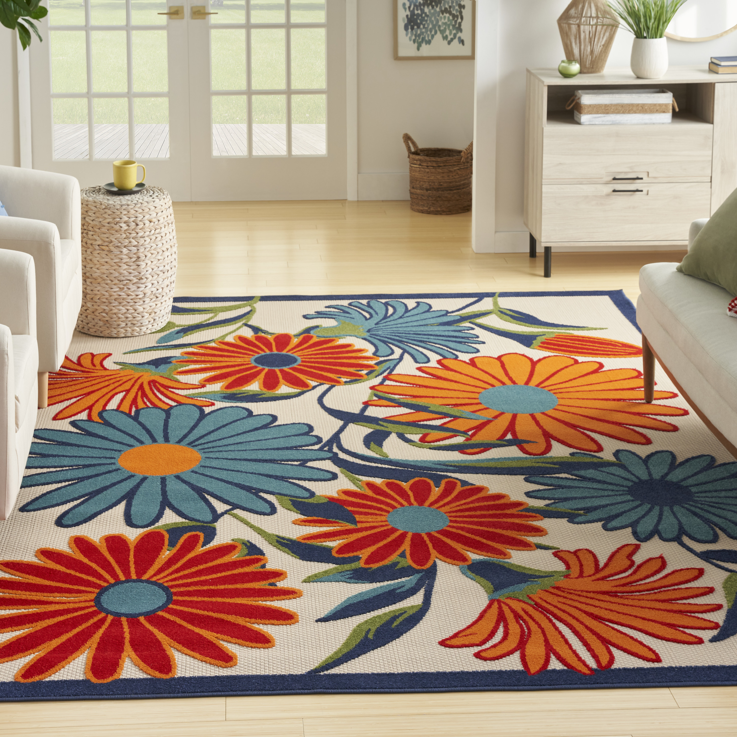 Nourison Aloha 7'10" x 10'6" Multicolor Contemporary Rug