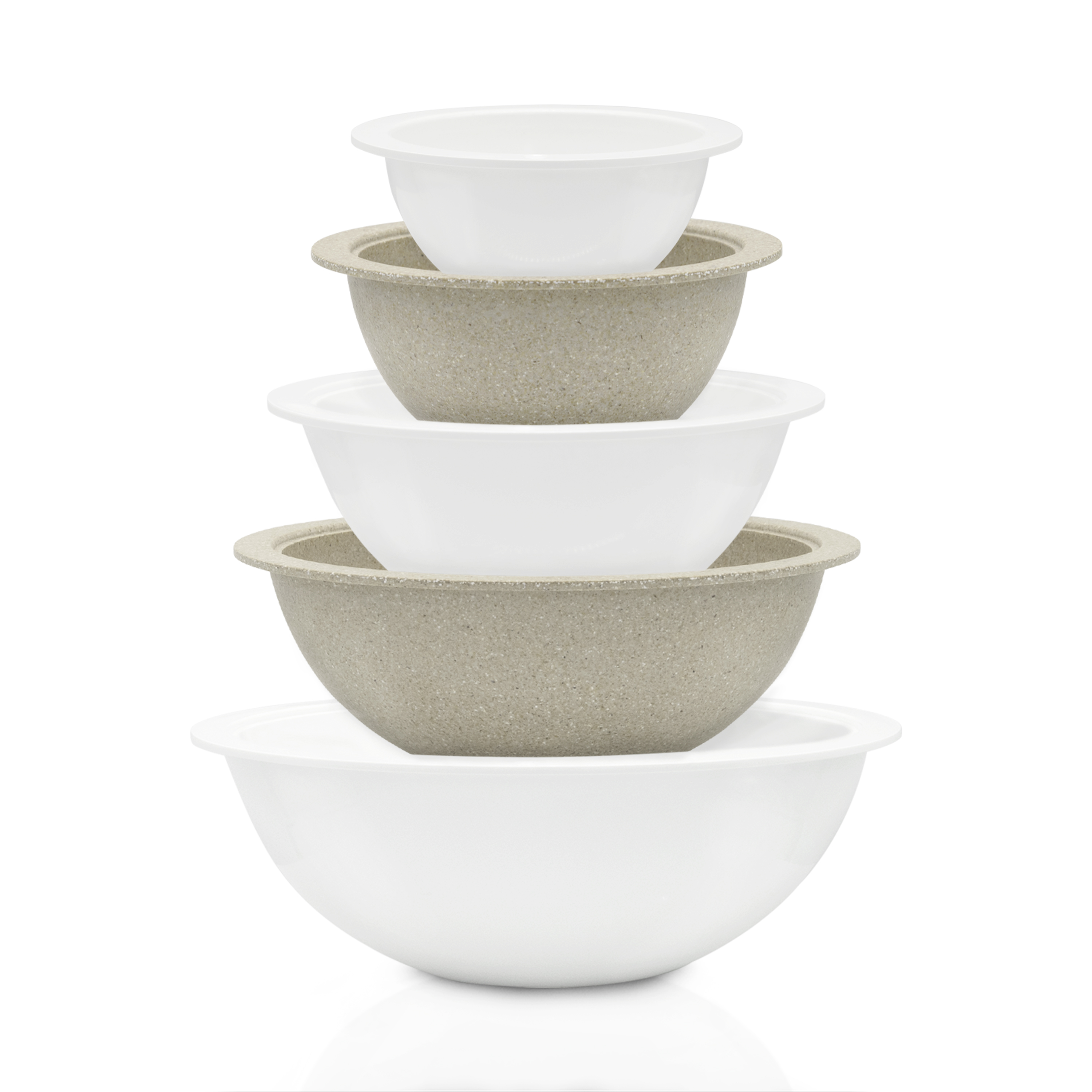 Tilt Mixing Bowl Set, White, 5-piece set