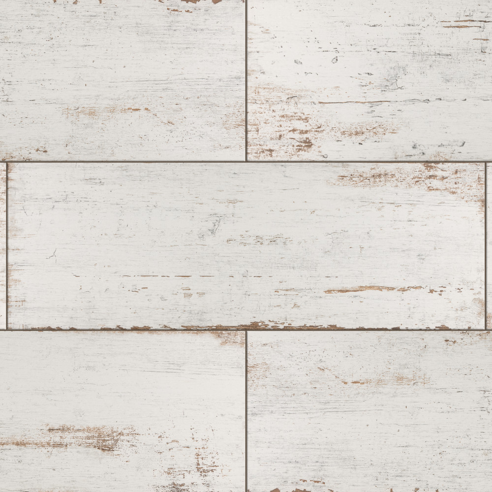 Retro Blanc 8.25x23.5 Rectangle Porcelain Floor and Wall Digital Pattern