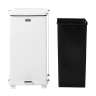 Rubbermaid Commercial, Defenders®, 25gal, Metal, White, Square, Receptacle