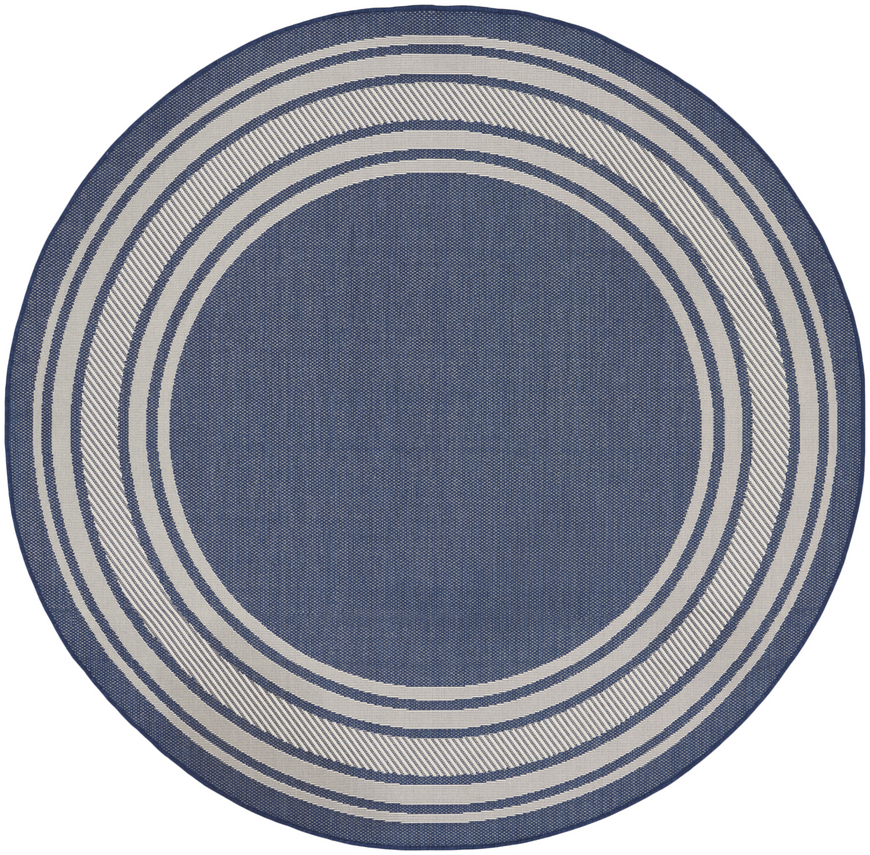 Nourison Horizon Indoor/Outdoor 8' x Round Navy Modern Rug