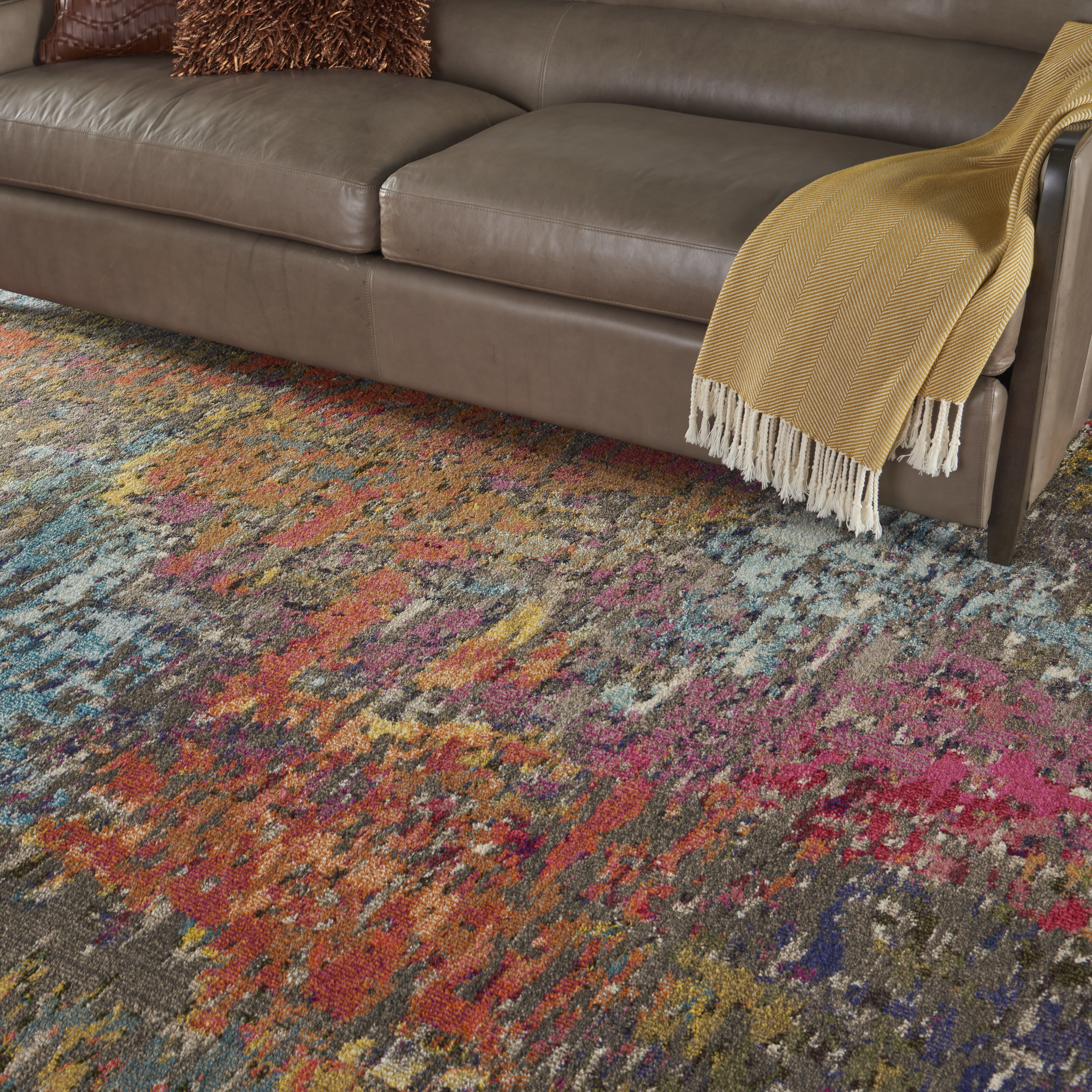 Nourison Celestial 9' x 12' Sunset Modern & Contemporary Indoor Rug
