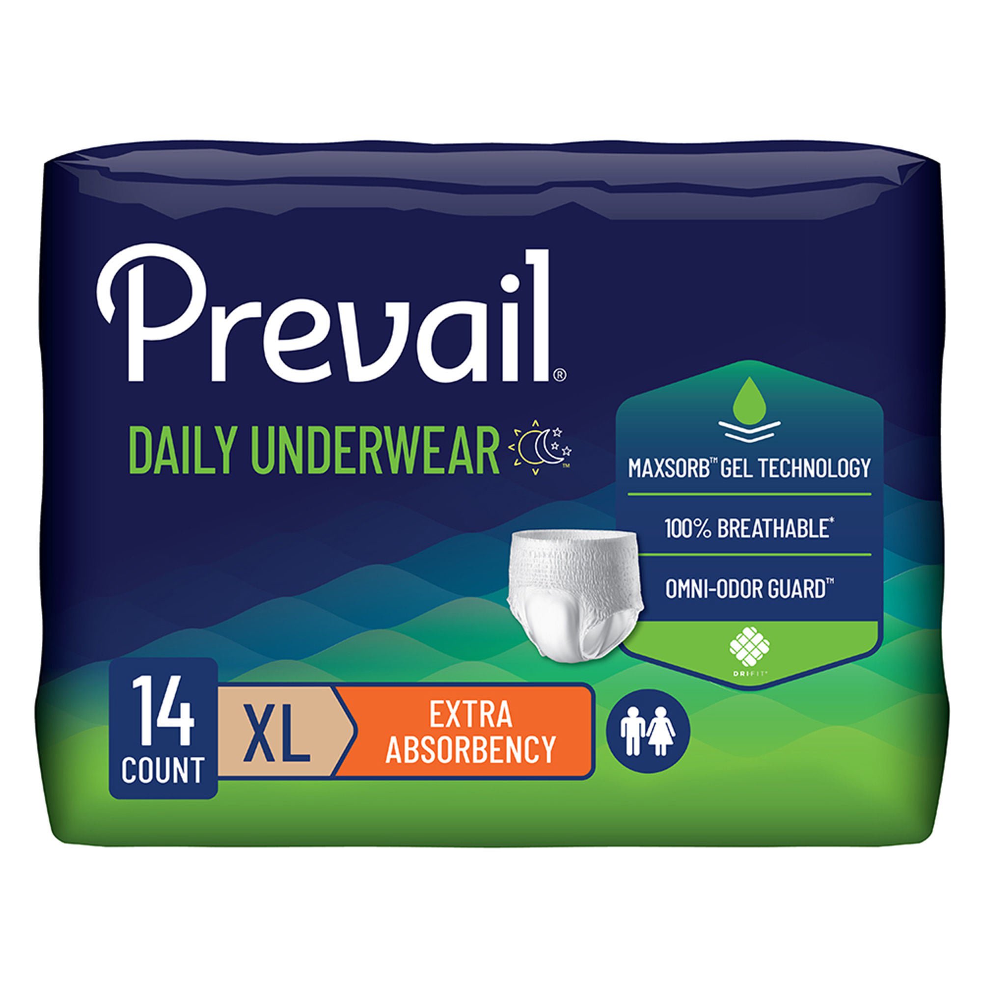 Prevail® Daily Underwear Extra Absorbent Underwear, Extra Large