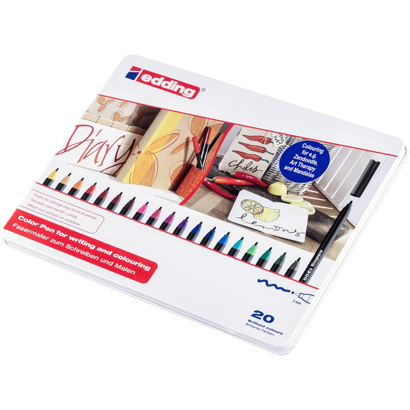 1300 Series Color Markers, Medium, Assorted Colors, Set of 20