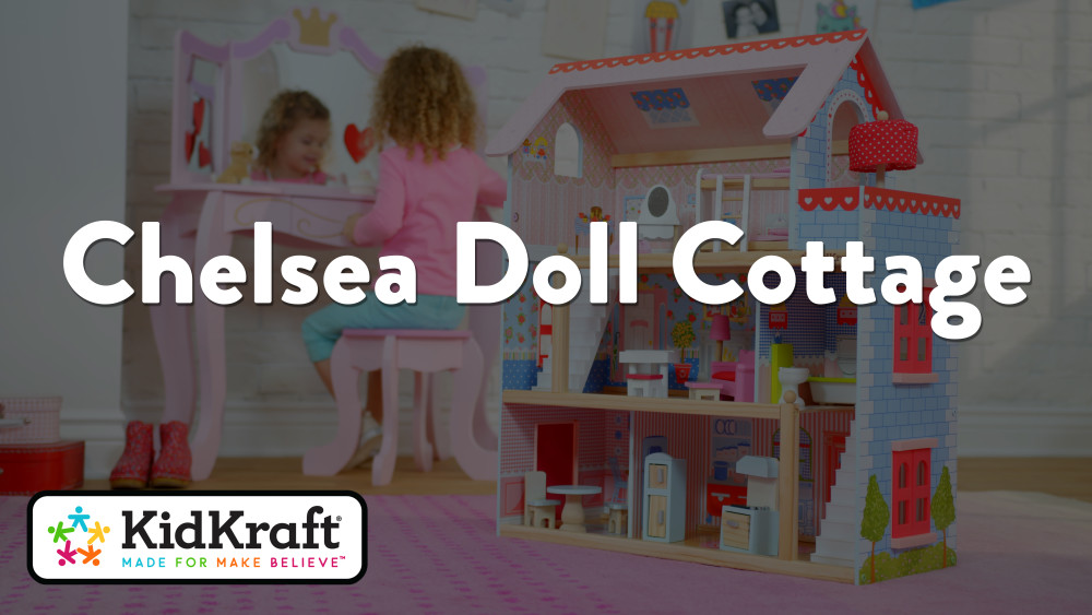 KidKraft Chelsea Cottage Wooden Dollhouse for 5Inch Dolls