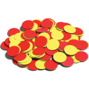 Two-Color Counters - Plastic - Magnetic - Set of 200