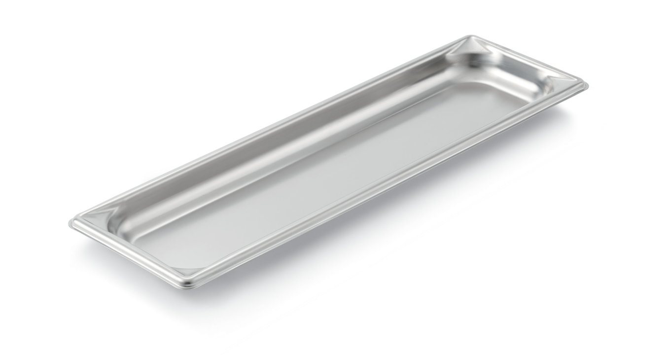 Half-long-size 1 ¼-inch-deep Super Pan V® stainless steel steam table pan