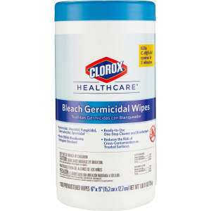 Clorox, Clorox Healthcare Bleach Germicidal Disinfectant Wipes,  150 Wipes/Container