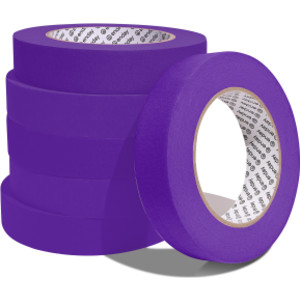 Masking Tape, 1" x 60 Yards, Purple, Pack of 6