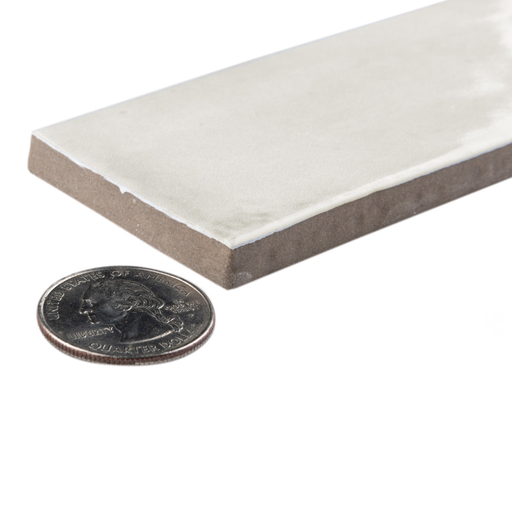 Coco Glossy Cloud White 2 in. x 5-7/8 in. Porcelain Wall Tile