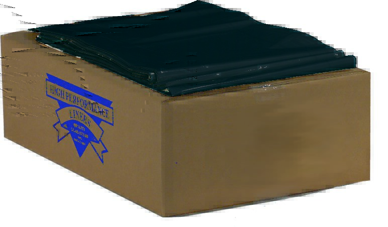 Colonial Bag Hi/Lo Blend Trash Bag, Black, 60 gal. MK 871401
