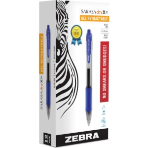 Sarasa Dry X20 Gel Retractable RDI 1.0mm Blue Dozen