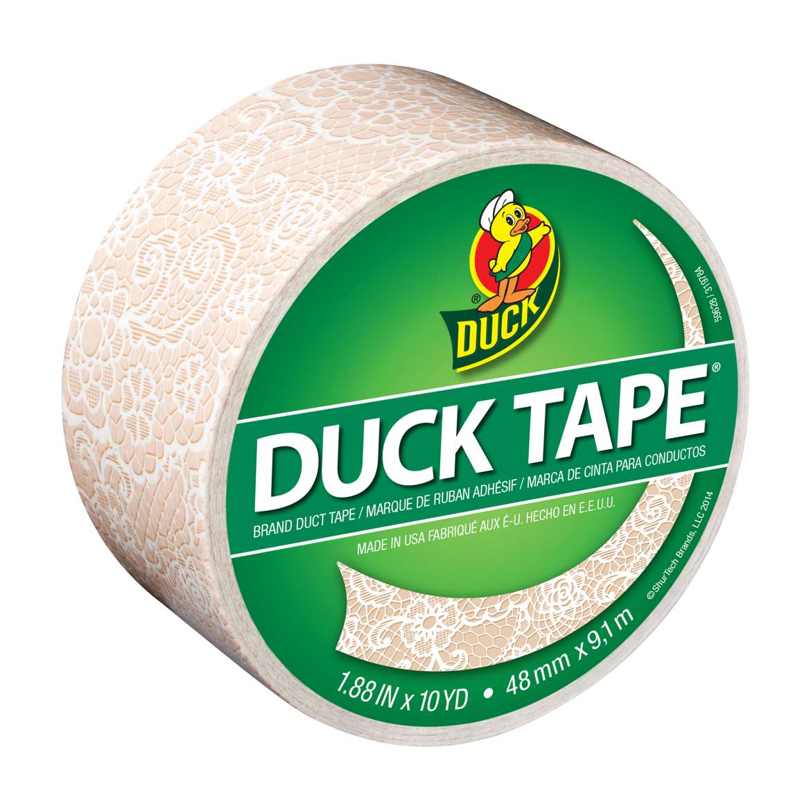 Printed Duck Tape® Brand Duct Tape - Lace, 1.88 in. x 10 yd. Image