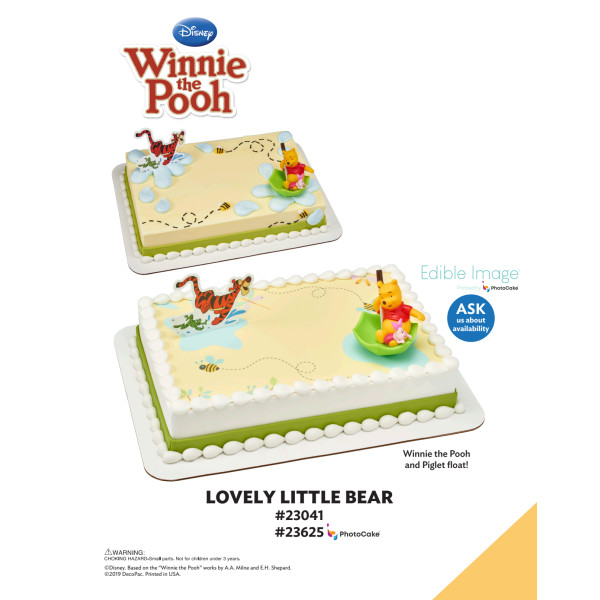 Winnie the Pooh Lovely Little Bear The Magic of Cakes® PhotoCake® Enhanced Background and Icing Page