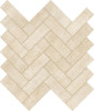Fray Ivory 1×4 Herringbone Mosaic Matte
