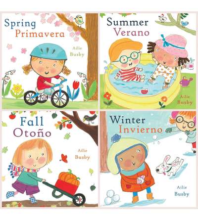 Seasons/Estraciones Bilingual English/Spanish Board Books, Set of 4 books